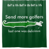Funny Mannen Golf Shower Curtains Douchegordijn (Voorkant)
