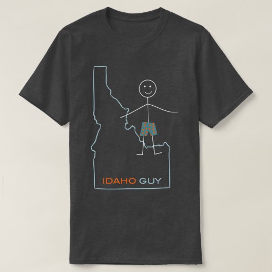 Funny Mannen Idaho Design ID Boys Idaho Souvenir T-shirt (Design voorkant)