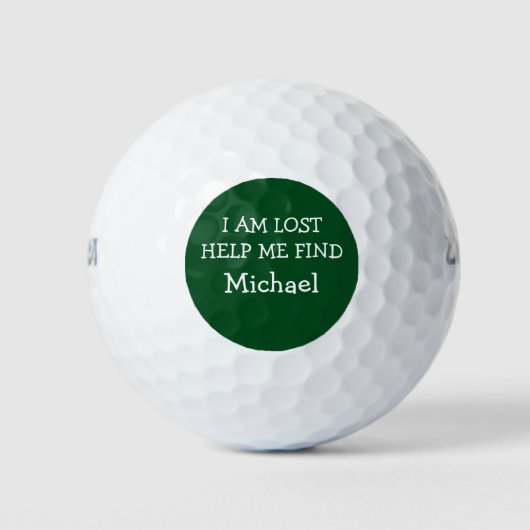 Funny Mannen Lost Golf Balls Golfballen (Voorkant)