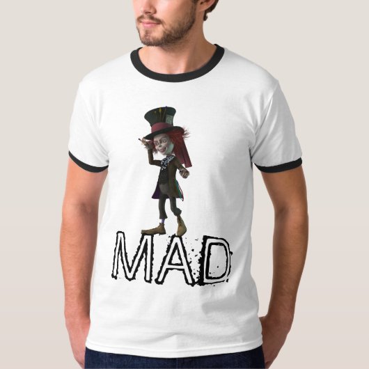 FUNNY MANNEN MAD CRAZY T-Shirts (Voorkant)