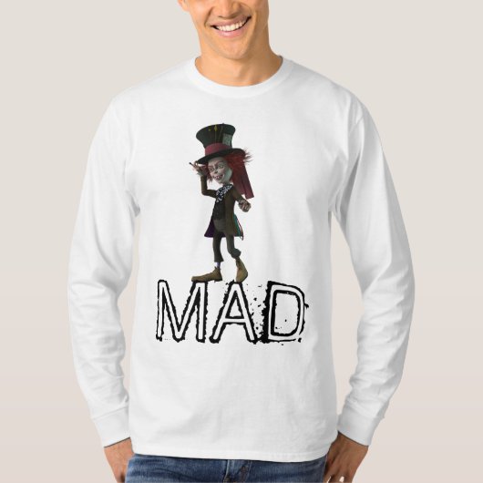FUNNY MANNEN MAD CRAZY T-Shirts (Voorkant)