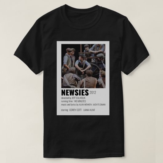 Funny Mannen Newsies die Broadway Musical Poster s T-shirt (Design voorkant)