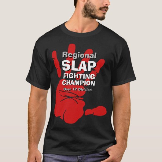 Funny Mannen nieuwigheidREGIONAL SLAP BESTRIJDING T-shirt (Voorkant)