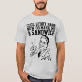 FUNNY MANNEN RETRO T-Shirts, MAAK ME EEN SANDWICH T-shirt (Voorkant)