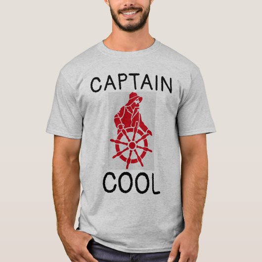 Funny Mannen T-Shirts, CAPTAIN COOL T-shirt (Voorkant)