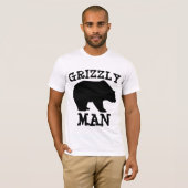 Funny Mannen T-Shirts, GRIZZLY MAN T-shirt (Voorkant volledig)