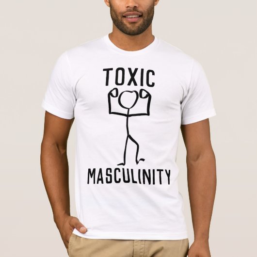 FUNNY MANNEN T-shirts, TOXISCHE MASCULINITEIT T-shirt (Voorkant)