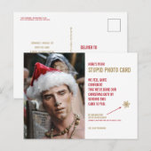 Funny Mannequin Holiday Stupid Photo Card Briefkaa Briefkaart (Voorkant / Achterkant)