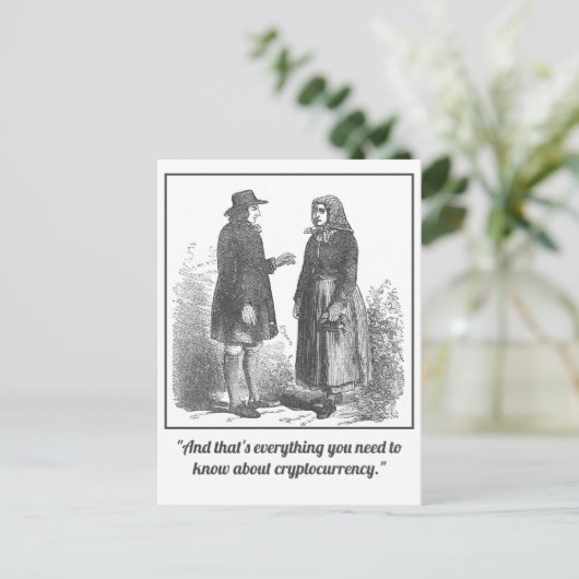 Funny Mansplaining Cryptocurrency Briefkaart (Staand voorkant)