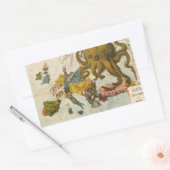 Funny Map of Europe Rechthoekige Sticker (Envelop)