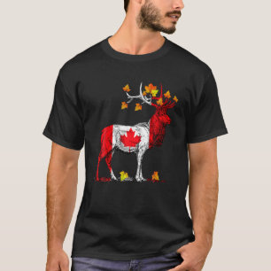 Funny Maple laat de machtige Canadese vlag Pride L T-shirt