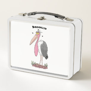 Funny marabou stork cartoon