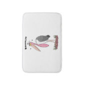 Funny marabou stork cartoon badmat (Voorkant Verticaal)