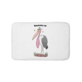Funny marabou stork cartoon badmat (Voorkant)