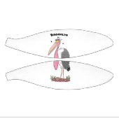Funny marabou stork cartoon basketbal (Panelen)