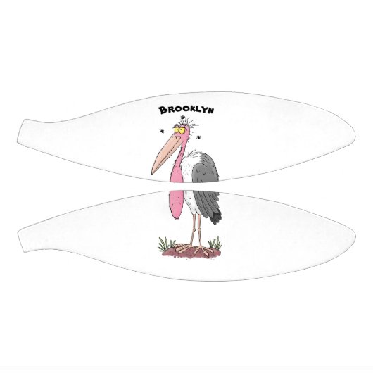 Funny marabou stork cartoon basketbal (Panelen)