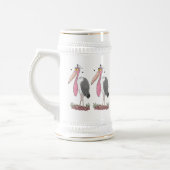 Funny marabou stork cartoon bierpul (Links)