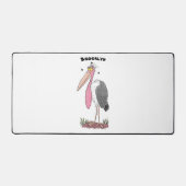 Funny marabou stork cartoon bureaumat (Voorkant)