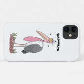 Funny marabou stork cartoon Case-Mate iPhone case (Achterkant (horizontaal))