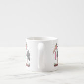 Funny marabou stork cartoon espresso kop (Achterkant)