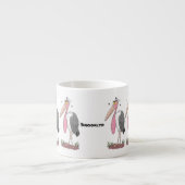 Funny marabou stork cartoon espresso kop (Voorkant)