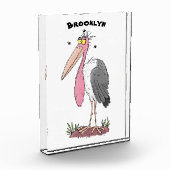 Funny marabou stork cartoon fotoblokken (Links)