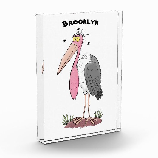 Funny marabou stork cartoon fotoblokken (Links)