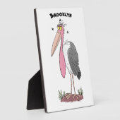 Funny marabou stork cartoon fotoplaat (Zijkant)