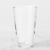 Funny marabou stork cartoon glas (Rechts)