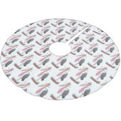 Funny marabou stork cartoon kerstboom rok (Gekanteld)