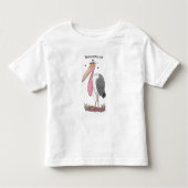 Funny marabou stork cartoon kinder shirts (Voorkant)