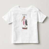 Funny marabou stork cartoon