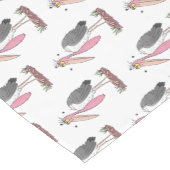 Funny marabou stork cartoon korte tafelloper (Hoek)
