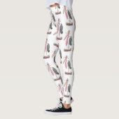 Funny marabou stork cartoon leggings (Links)