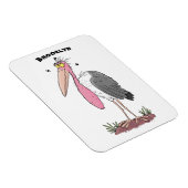 Funny marabou stork cartoon magneet (Rechterzijde)