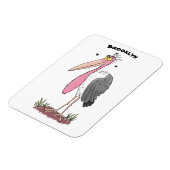 Funny marabou stork cartoon magneet (Linkerzijde)