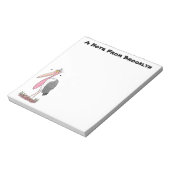 Funny marabou stork cartoon notitieblok (Linkerzijde)