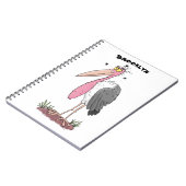 Funny marabou stork cartoon notitieboek (Linkerzijde)