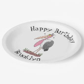 Funny marabou stork cartoon papieren bordje (Gekanteld)
