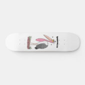Funny marabou stork cartoon persoonlijk skateboard (Horizontaal)