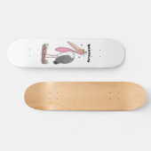 Funny marabou stork cartoon persoonlijk skateboard (Horizontaal)