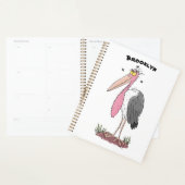 Funny marabou stork cartoon planner (Display)