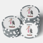 Funny marabou stork cartoon poker chips (Opstapeling)