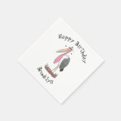 Funny marabou stork cartoon servet (Hoek)