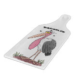 Funny marabou stork cartoon snijplank (Hoek)