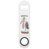Funny marabou stork cartoon speed flessenopener (Achterkant)