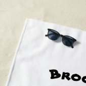 Funny marabou stork cartoon strandlaken (In situ)