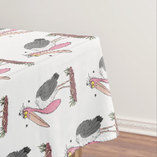Funny marabou stork cartoon tafelkleed