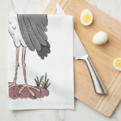 Funny marabou stork cartoon theedoek (Quarter Fold)