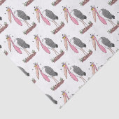 Funny marabou stork cartoon tissuepapier (Detail)